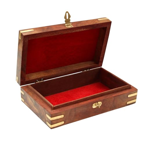 ZYNTIX Jali Brass and Wooden Gift Box for Girls Birthday Gift for Girlfriend Elegant Keepsake Box for Memorable Birthday Gift Ideal for Jewelry, Trinkets, and More - Image 4