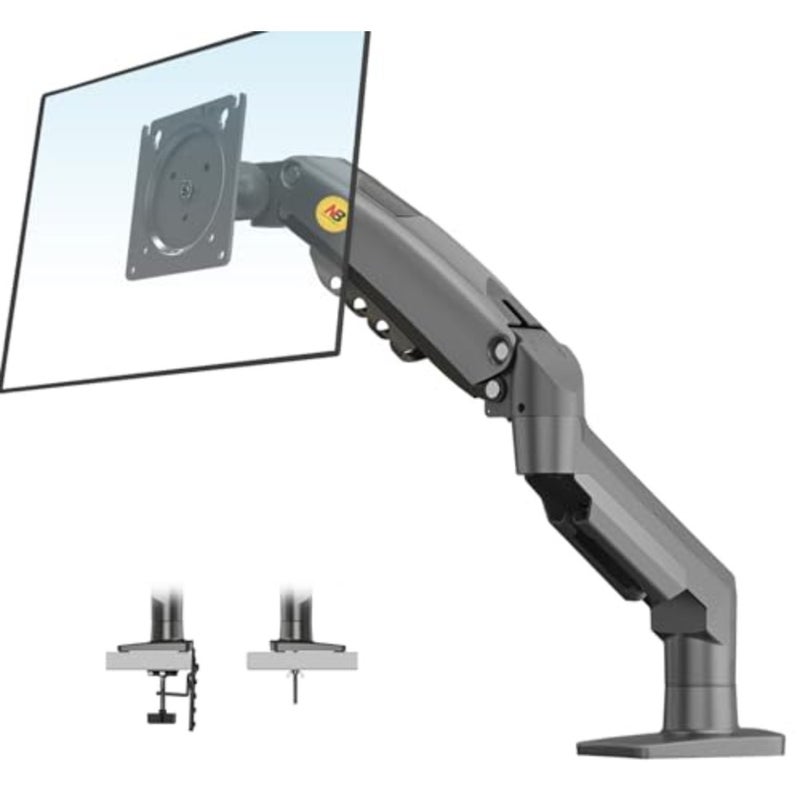Monitor Mount, Fits 4.4 to 19.8lbs Computer Monitors, Adjustable Stand with Tilt Rotation Swivel Function, Desk Mount F80 - Image 1
