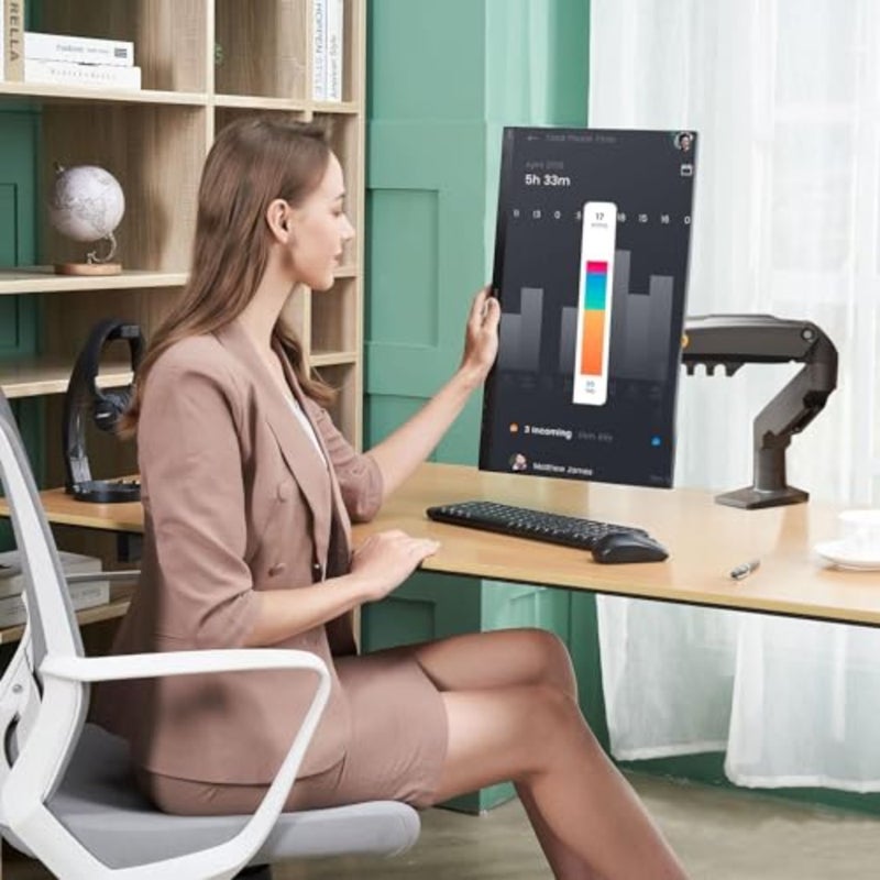 Monitor Mount, Fits 4.4 to 19.8lbs Computer Monitors, Adjustable Stand with Tilt Rotation Swivel Function, Desk Mount F80 - Image 5