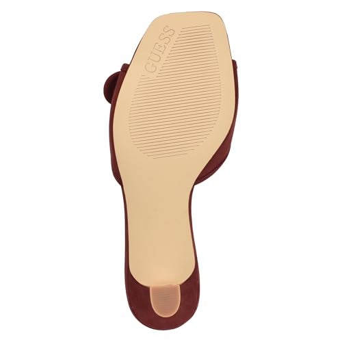 Guess Women's Dista Heeled Sandal, Dark Red Leather 600, 5 - Image 4