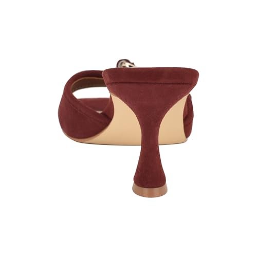 Guess Women's Dista Heeled Sandal, Dark Red Leather 600, 5 - Image 3