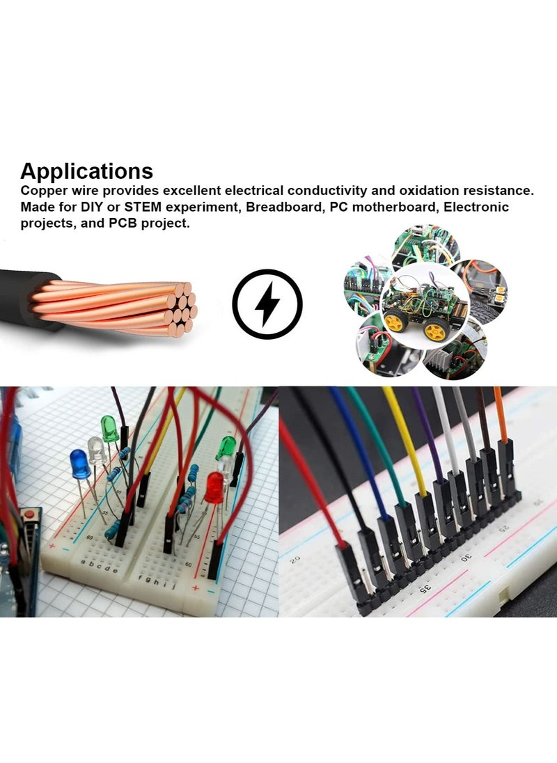 120pcs 20cm Multicolored Dupont Wire 40pin Male to Female, 40pin Male to Male, 40pin Female to Female Breadboard Jumper Ribbon Cables Kit Compatible with Arduino Projects - pzsku/Z30E4A42C744250E295A4Z/45/_/1715941831/702ff86b-74a4-47f5-a930-f3f4650a3f2d