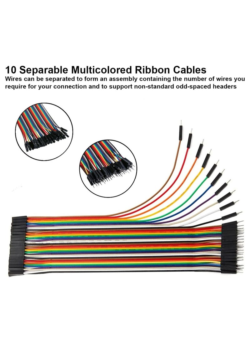 120pcs 20cm Multicolored Dupont Wire 40pin Male to Female, 40pin Male to Male, 40pin Female to Female Breadboard Jumper Ribbon Cables Kit Compatible with Arduino Projects - pzsku/Z30E4A42C744250E295A4Z/45/_/1715941851/0bb6a4f9-bc66-42c2-be02-80e2e41553e9