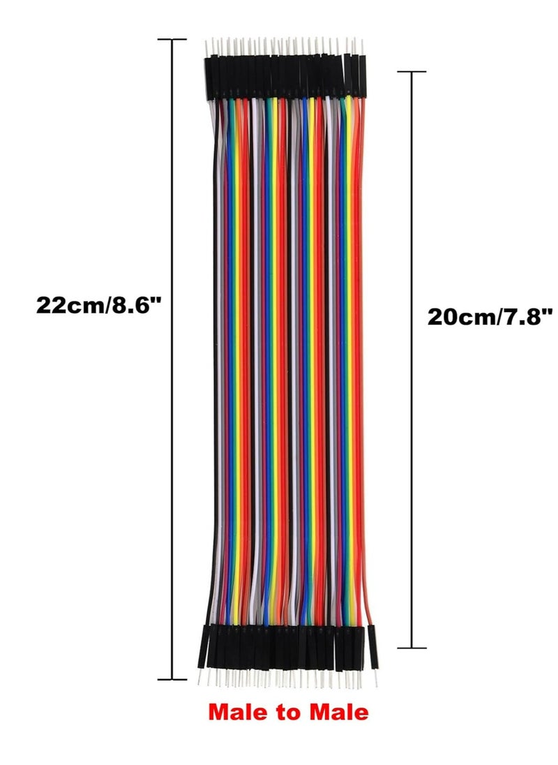 120pcs 20cm Multicolored Dupont Wire 40pin Male to Female, 40pin Male to Male, 40pin Female to Female Breadboard Jumper Ribbon Cables Kit Compatible with Arduino Projects - pzsku/Z30E4A42C744250E295A4Z/45/_/1715942420/3fcefdd4-826e-49a1-83d9-5a31ffe40ad6