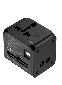 Generic Universal Travel International Adapter - Multifunction Worldwide Charger Power Adapter - Wall Charger AC Plug Adaptor with Dual 2.4A USB Port Plug Socket  - Image 2