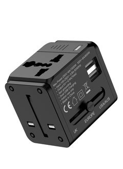 Generic Universal Travel International Adapter - Multifunction Worldwide Charger Power Adapter - Wall Charger AC Plug Adaptor with Dual 2.4A USB Port Plug Socket  - Image 1