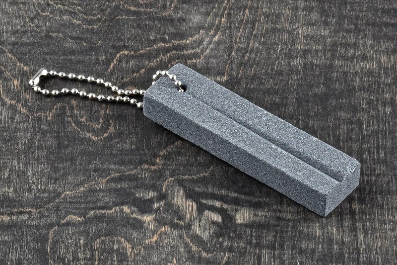 SE 314 Inch Fishing Hook Sharpening Stone with Keychain Compact 180 Grit Aluminum Oxide Tool for Hooks Knives SS71 - Image 2