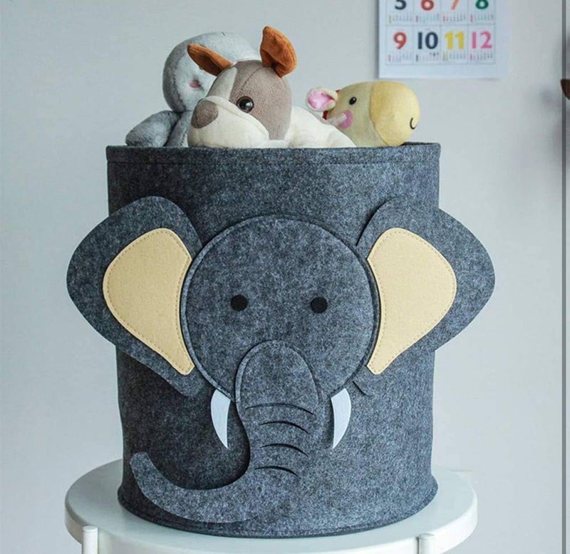 TERXA Cute Animal Laundry Basket Storage Organizer For TowelsBlanketToysClothesGift Space Saving Hamper Container Dirty Cloth Storage Bin Pack of 1Multicolor - Image 2
