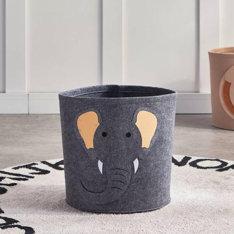 TERXA Cute Animal Laundry Basket Storage Organizer For TowelsBlanketToysClothesGift Space Saving Hamper Container Dirty Cloth Storage Bin Pack of 1Multicolor - Image 4