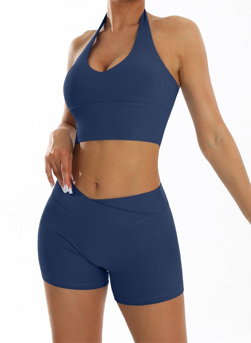 general 2PCS Yoga Set Women Gym Shorts Tracksuit Workout Clothes Hip Lifting Sport Suit Female Sports Bra Fitness Shorts Sportwear  - Image 1