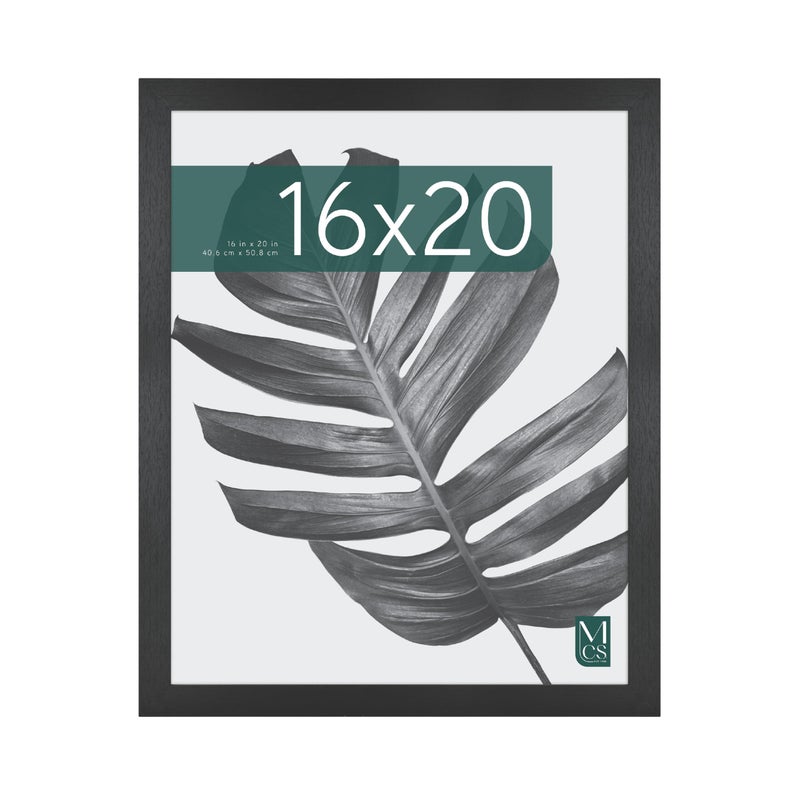 MCS Studio Gallery 16x20 Poster Frame Black Woodgrain Engineered Wood, Vertical & Horizontal Wall Hanging Large Picture Frame for Photos, Posters & Art Prints (1-Pack) - Image 1