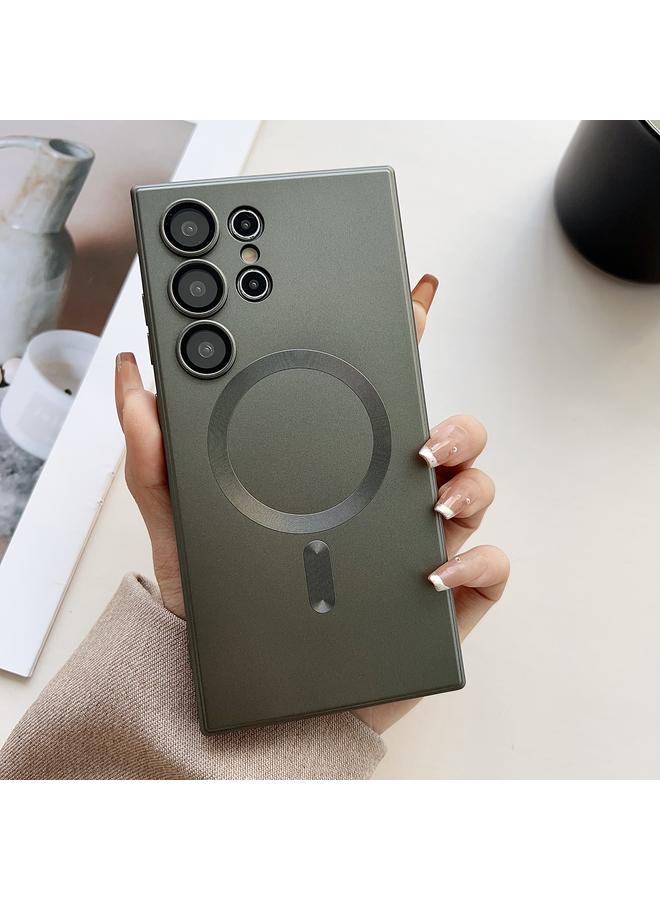إيروريكس جراب لهاتف Samsung Galaxy S24 Ultra 5G، جراب هاتف Magsafe Liquid TPU مطلي معدني - Image 1