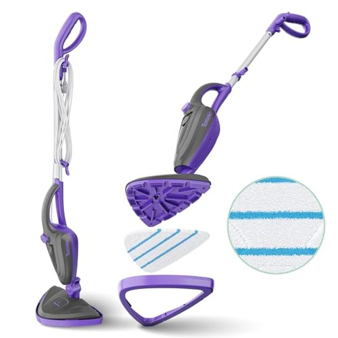 Turonic ST3 10-in-1 Steam Mop 1500W Floor Steamer with Detachable Handle, 110C Steam, 25-Min Runtime, Handheld Cleaner for Tile, Grout, Hardwood, Carpet, Upholstery, Chemical-Free Cleaning - Image 1