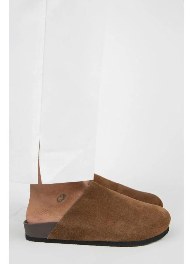 Ruzqahi Women's Genuine Leather Flat Sole Taba Slippers.