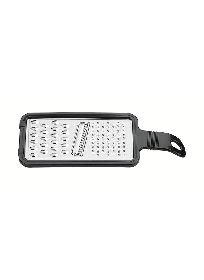 Utilita Universal Grater with Stainless Steel Blade and ABS Handle with Black Rubber Holder 