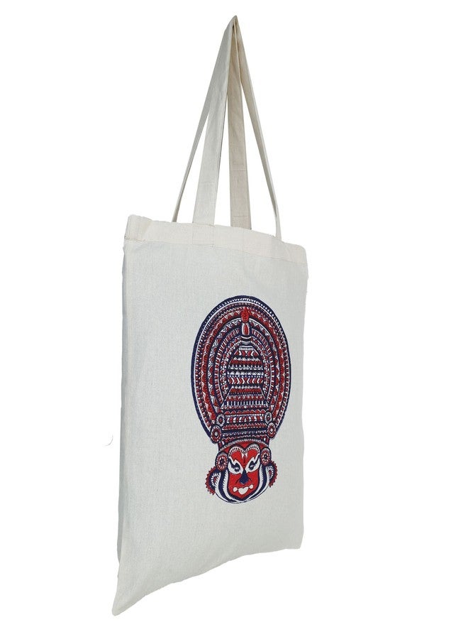 INDHA Kathakali Dance Art Form Face Block Printed Multipurpose Tote Bag - Image 2