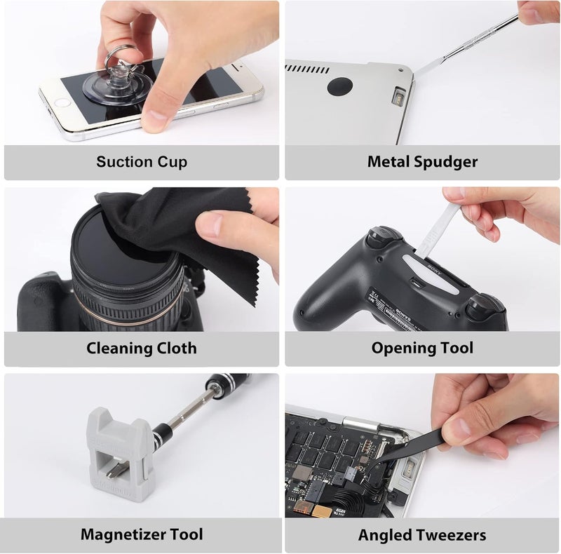 STREBITO Precision Screwdriver Set 142-Piece Computer Tool Kit Magnetic Screwdriver Set Laptop Screwdriver Kit Electronic Repair Kit Tech Toolkit for PC, Phone, Macbook, Nintendo, PS4, Xbox Controller - Image 5