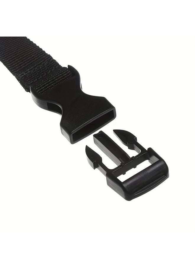 Heavy Duty Black Ratchet Strap 1pc Metal Buckle Adjustable Cargo Tie Down - Image 4
