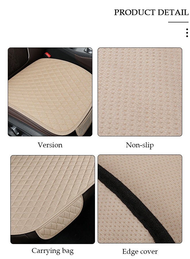 DUNISO حزمة واحدة من أغطية مقاعد السيارة الأمامية العالمية للفصول الأربعة القابلة للتنفس التلقائي، تتضمن واقي مقعد السيارة الأمامي ووسادة مقعد السيارة الخلفية المتوافقة مع 95% من أغطية مقاعد السيارات والشاحنات وسيارات الدفع الرباعي أو شاحنات النقل - Image 3