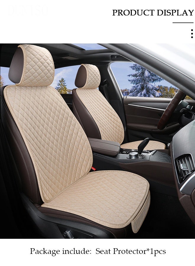 DUNISO حزمة واحدة من أغطية مقاعد السيارة الأمامية العالمية للفصول الأربعة القابلة للتنفس التلقائي، تتضمن واقي مقعد السيارة الأمامي ووسادة مقعد السيارة الخلفية المتوافقة مع 95% من أغطية مقاعد السيارات والشاحنات وسيارات الدفع الرباعي أو شاحنات النقل - Image 1