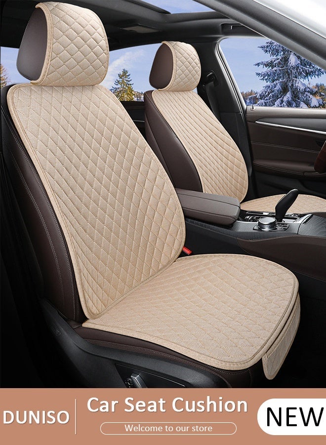 DUNISO Auto Breathable Universal Four Seasons Front Car Seat Covers Luxury Include Front Car Seat Protector Compatible with 95% Vehicle Fit for Cars Truck SUV or Vans - Image 1