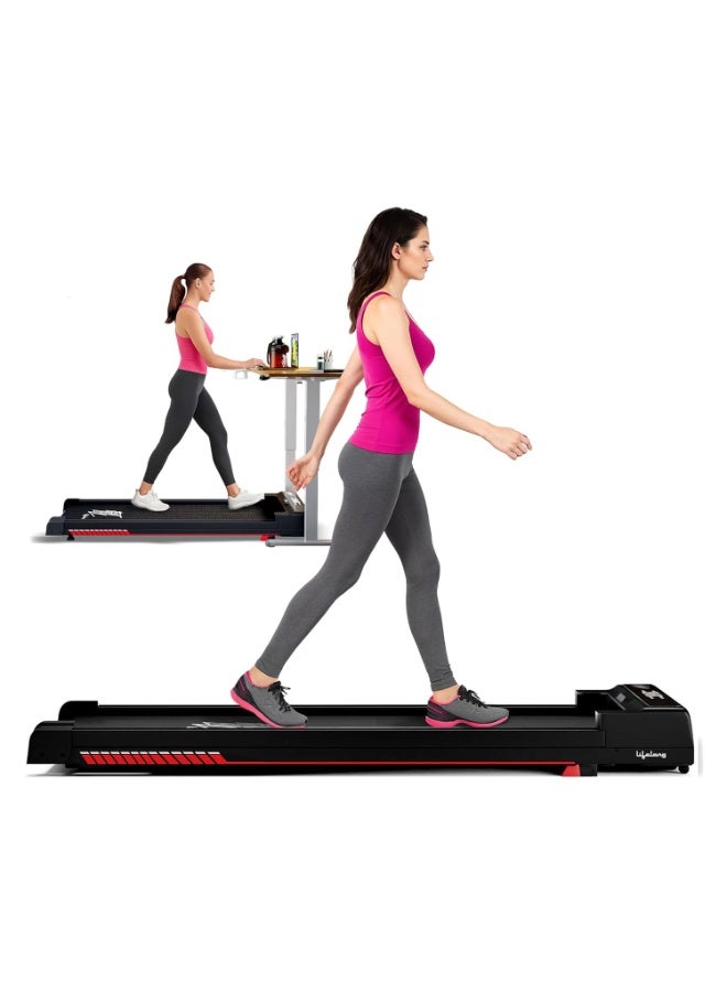 Lifelong Fit Pro Treadmill 3 HP Peak Dc Brushless Motor 2 Level Manual Incline Walking Machine at 8 km/Hr Speed with Led Display-Cardio Equipment for Home Gym 110kg Capacity, Black - Image 1