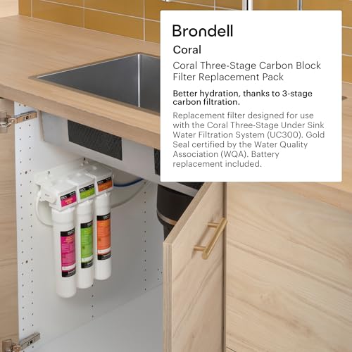 Brondell H2O+ Coral UC300 Three-Stage Undercounter Water Filtration System (UF-35 Replacement Filters) - Image 2
