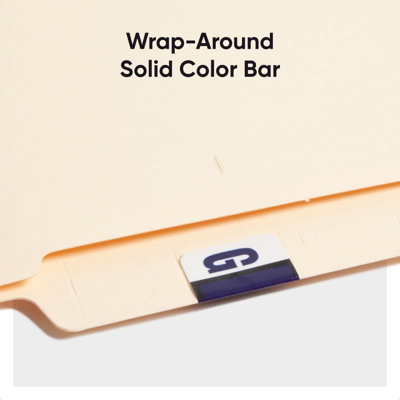 Smead BCCR Bar-Style Color-Coded Alphabetic Label, G, Label Roll, Violet, 500 Labels per Roll, (67077) - Image 5