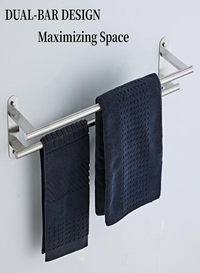 BTHRMHW Towel Rack for Bathroom, Double Towel Bar 24 Inch Wall Mounted, Brushed Nickel Stainless Steel Bathroom Towel Holder(Total Length 26-Inch) - Image 4
