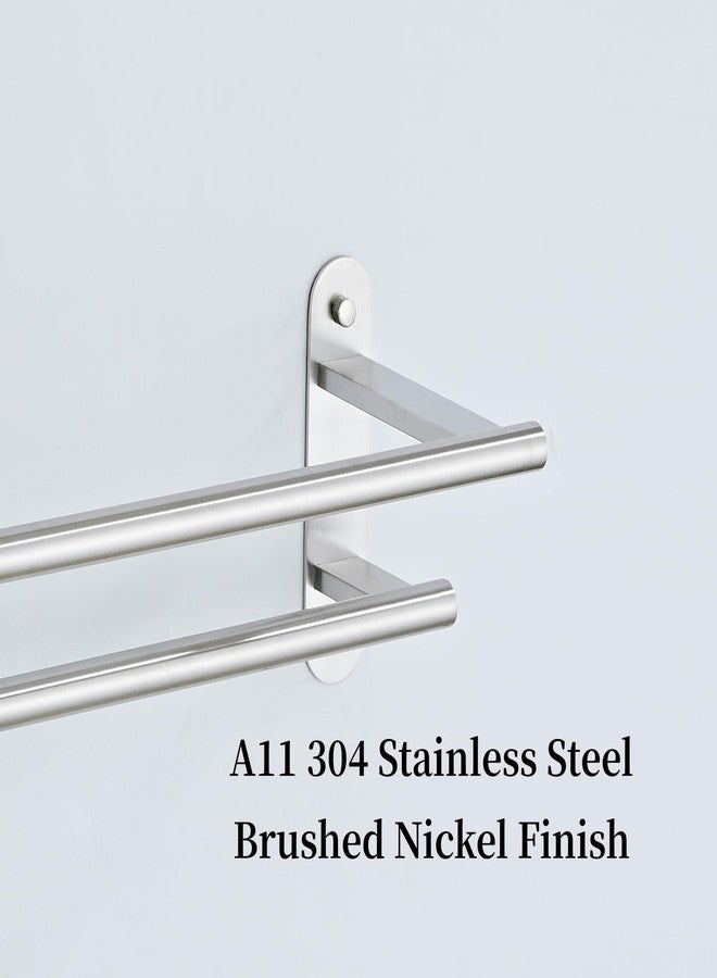 BTHRMHW Towel Rack for Bathroom, Double Towel Bar 24 Inch Wall Mounted, Brushed Nickel Stainless Steel Bathroom Towel Holder(Total Length 26-Inch) - Image 5
