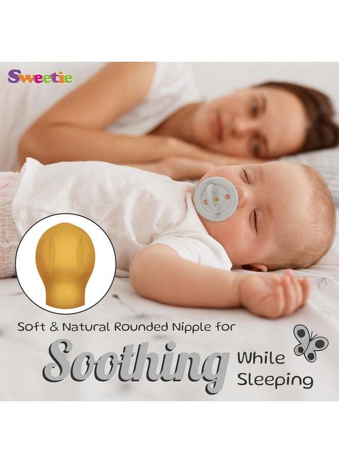 Sweetie لهاية مطاطية من المطاط الطبيعي، لهّاية مدورة رمادية متوسطة 6-12 شهر - Image 5