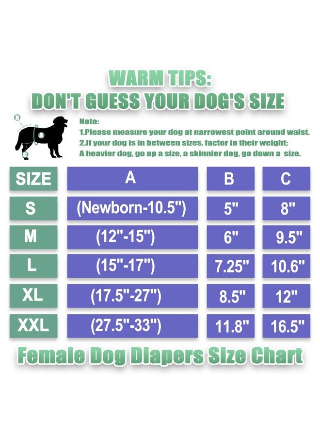 Wegreeco Washable Female Dog Diapers Highly Absorbent Reusable Diapers for Dog in Heat Period, 3 Pack (Flamingoes, Medium) - Image 3