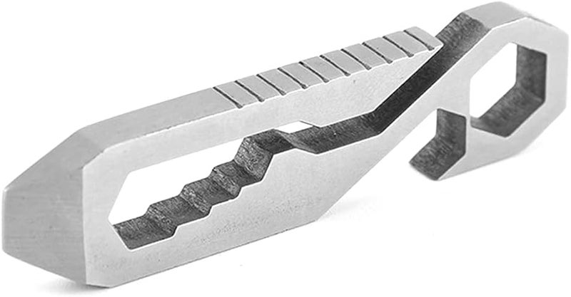 Stainless Steel Multi Tool Keychain with 5 6 7 8mm Flat Screwdriver Wrench Outdoor Gadget - Image 2