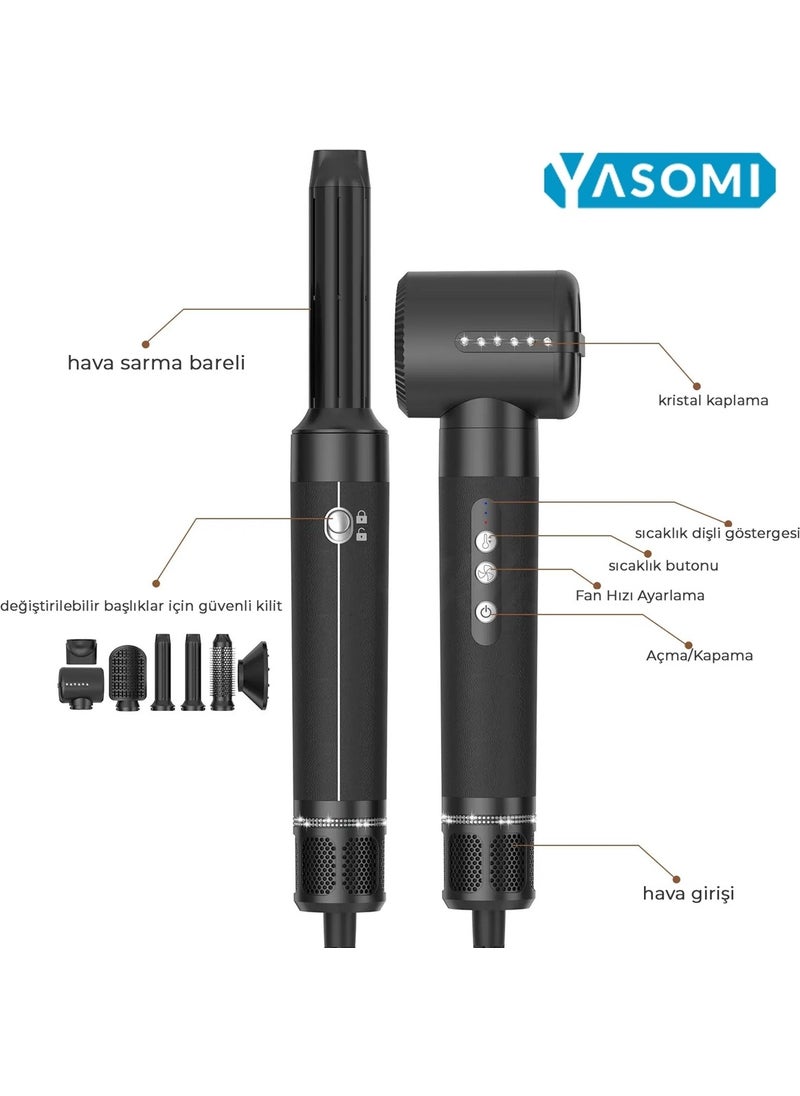 Yasomi S1 Pro 7 In 110.000 rpm Motor Power 3 Stage Hair Styler  - Image 4