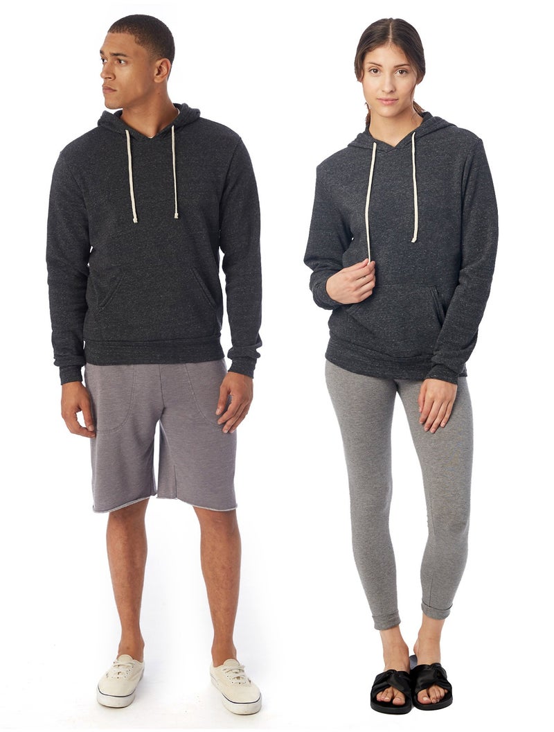 Alternative Men's Challenger Pullover Hoodie, Eco Black, Large - Image 1