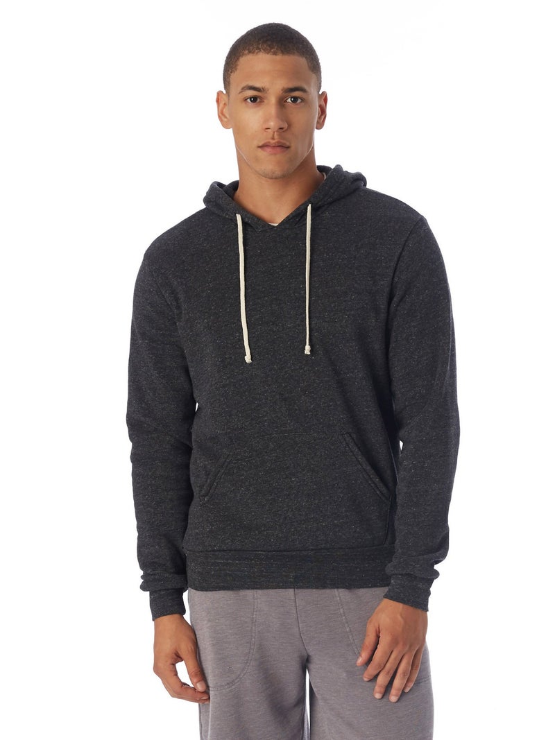 Alternative Men's Challenger Pullover Hoodie, Eco Black, Large - Image 2
