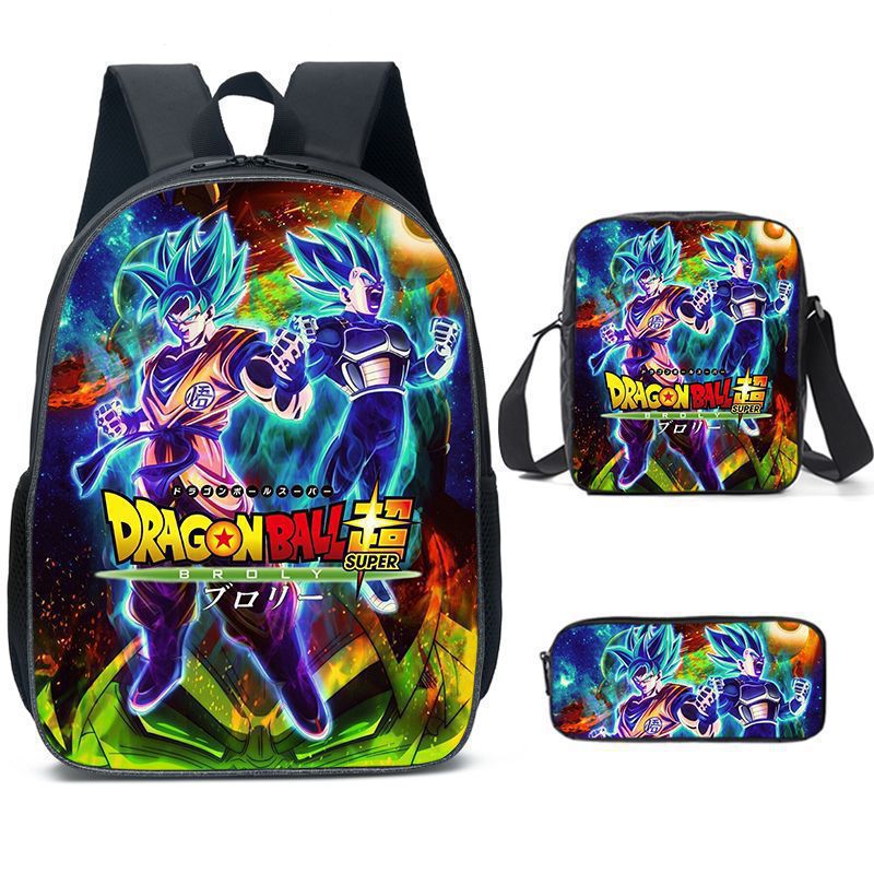 'S New Anime Cartoon Printed Backpack, Primary And Secondary School Student School Bag, Shoulder Bag, Pencil Bag Three-Piece Set - Image 1