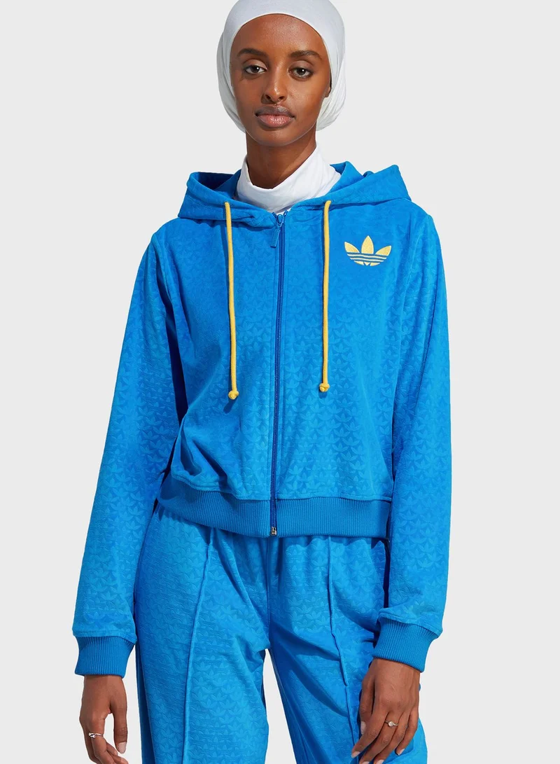 adidas Originals Velour Zip Hoodie