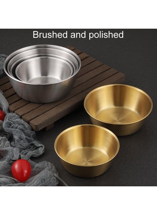 HuHa 304 Stainless Steel Seasoning Bowl Restaurant Rice Wine Snack Serving Bottle, Model: 10.5cm Without Handle Gold - Image 3