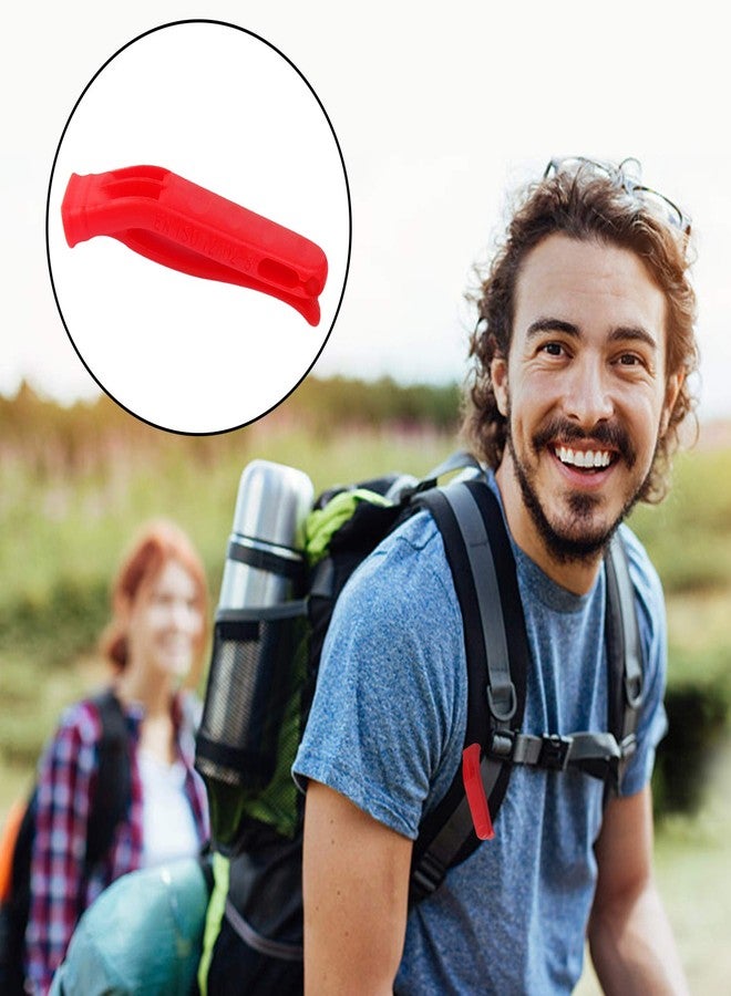 AUGSUN 10 Pcs Safety Whistle Marine Whistle Plastic Whistles with Lanyard for Emergency (Red and Orange) - Image 5