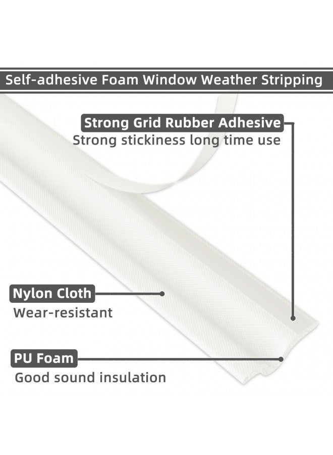 ESUFEIR 26 Feet Window Weather Stripping Door Seal Strip for Bottom and Side of Door,Self Adhesive PU Foam Weather Strip for Window and Door Insulation Soundproofing,Door Sweep for Interior Doors - Image 5