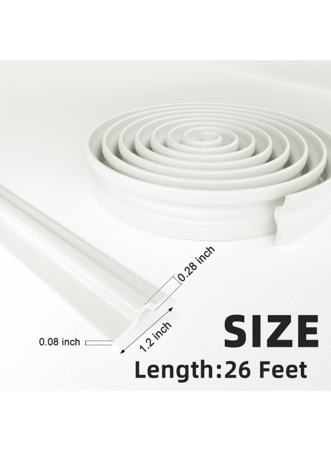 ESUFEIR 26 Feet Window Weather Stripping Door Seal Strip for Bottom and Side of Door,Self Adhesive PU Foam Weather Strip for Window and Door Insulation Soundproofing,Door Sweep for Interior Doors - Image 4