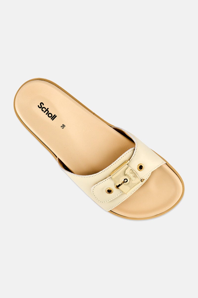 Scholl صنادل نسائية بيسكورا آن سليب أون، أبيض فاتح - Image 2