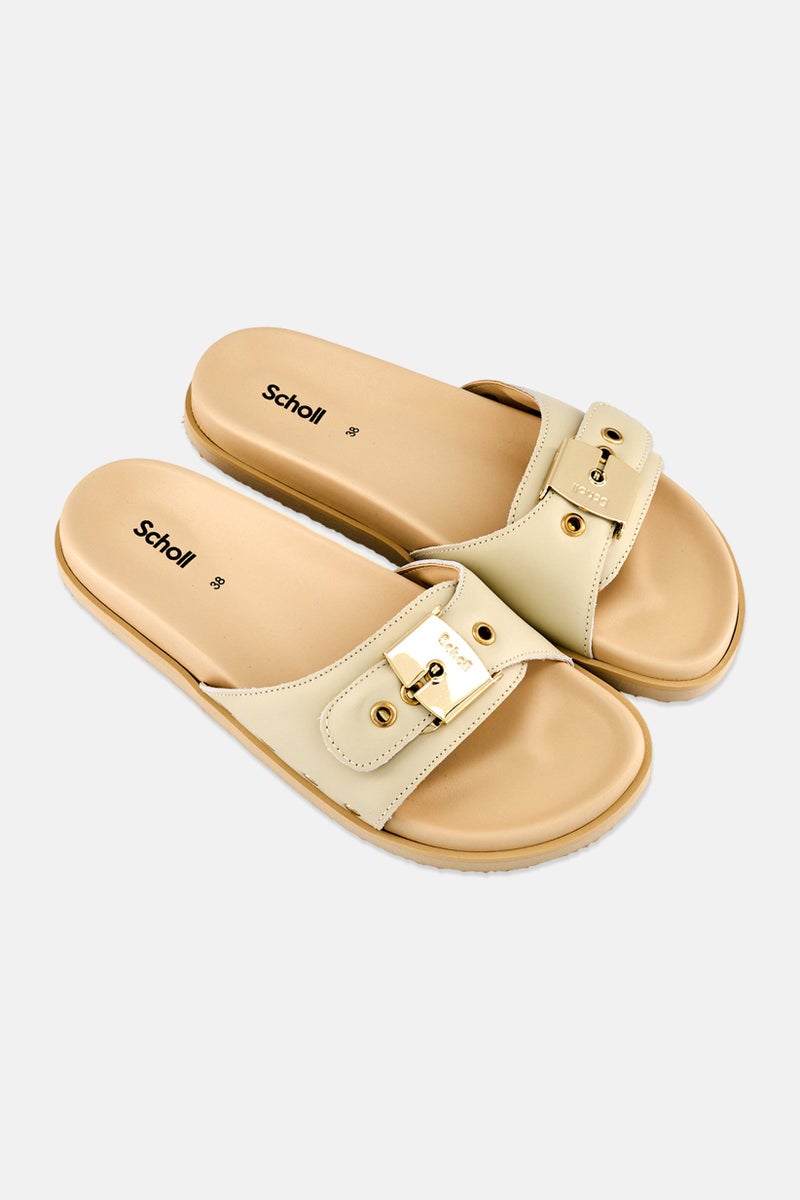 Scholl صنادل نسائية بيسكورا آن سليب أون، أبيض فاتح - Image 4