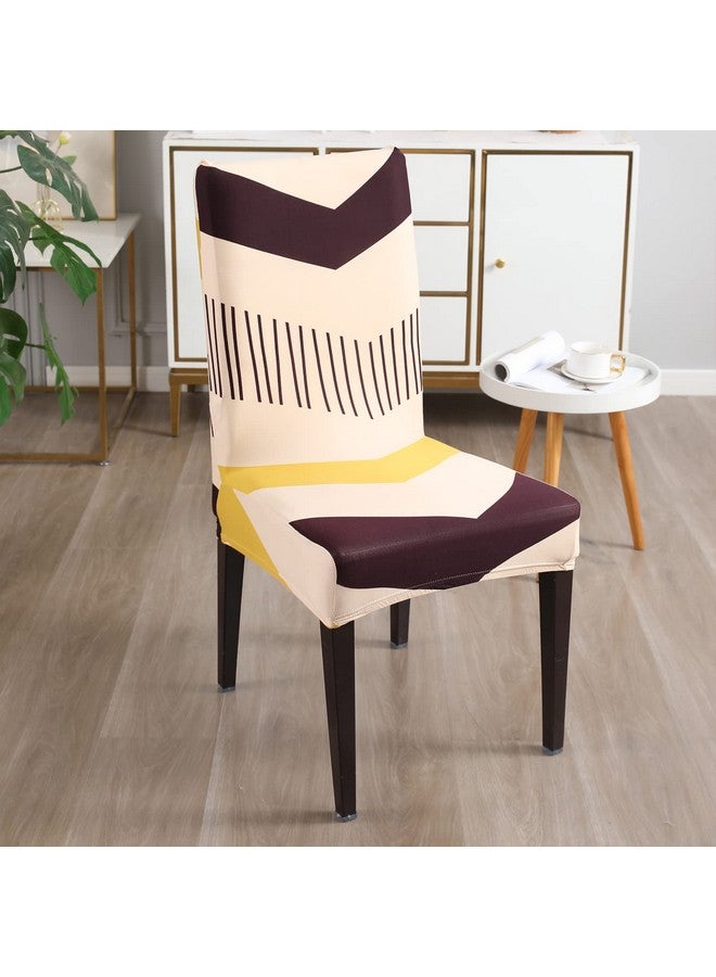 HOKIPO غطاء كرسي طعام قابل للتمدد من HOKIPO مجموعة من 6 أغطية قابلة للغسل (AR-4097-D31*6)، مزيج بوليستر - Image 2