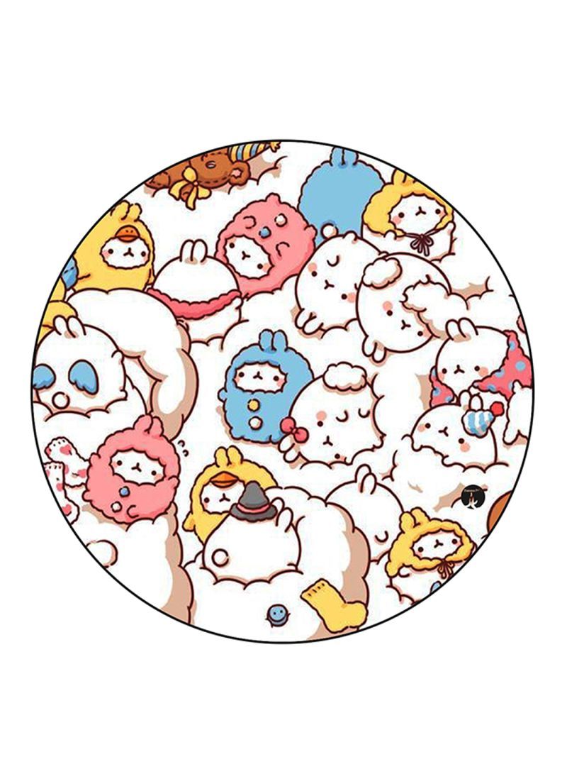 Rabbits Printed Mouse Pad Multicolour