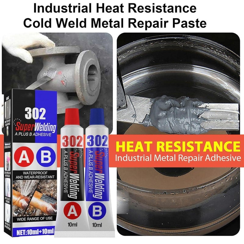 Excefore Heavy Duty Metal Adhesive, All-Purpose Casting Repair Glue, Liquid Welding Filler, Instantly Strong Adhesive, for All Uses, Bonding Metal Repairs, Bond & Fix Any Surface - Image 3