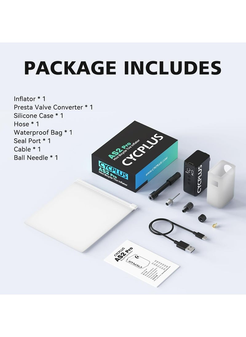 CYCPLUS - CYCPLUS AS2 Pro Mini Bicycle Tire Inflator - Image 1