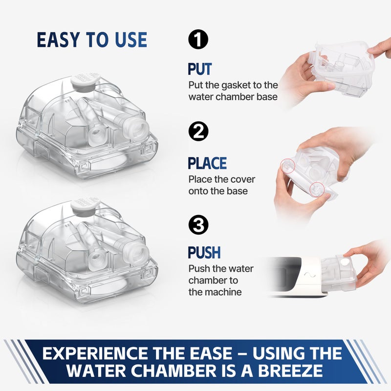 Everness 2 Packs Water Chamber for Airsense 11 & Aircurve 11, Leak-Free & Consistent Humidity Replacement CPAP Water Chamber with Top-Fill Port Technology, HumidAir Water Tank for ResMed Airsense 11 Supplies - Image 4