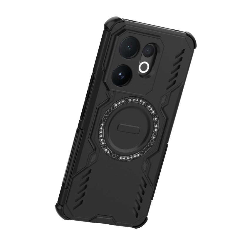 erorex For vivo V60 5G Global  Armor MagSafe Magnetic Ring Shockproof Phone Case(Purple) - Image 5